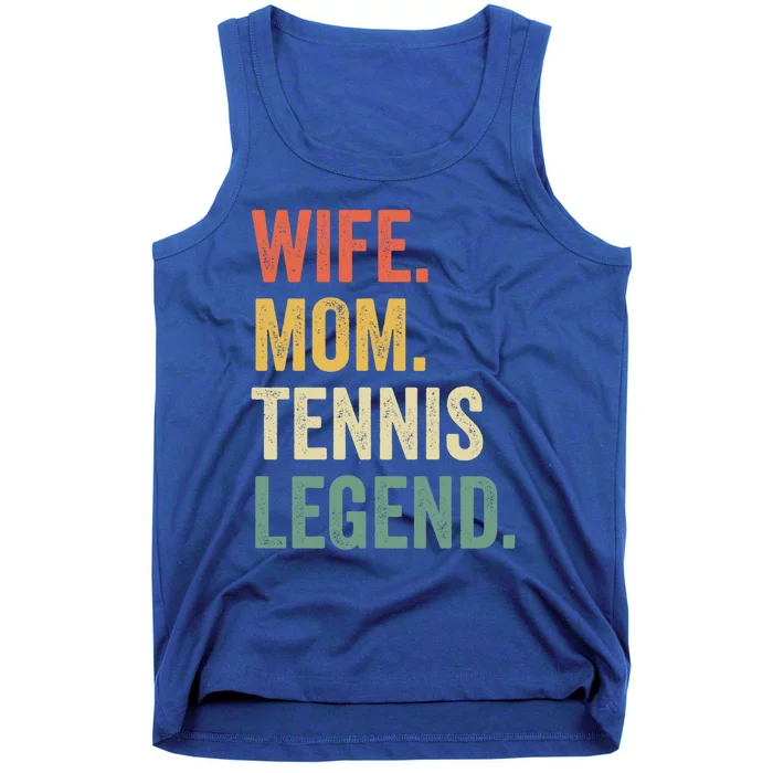 Funny Tennis Player Wife Mom Tennis Legend Vintage Cute Gift Tank Top