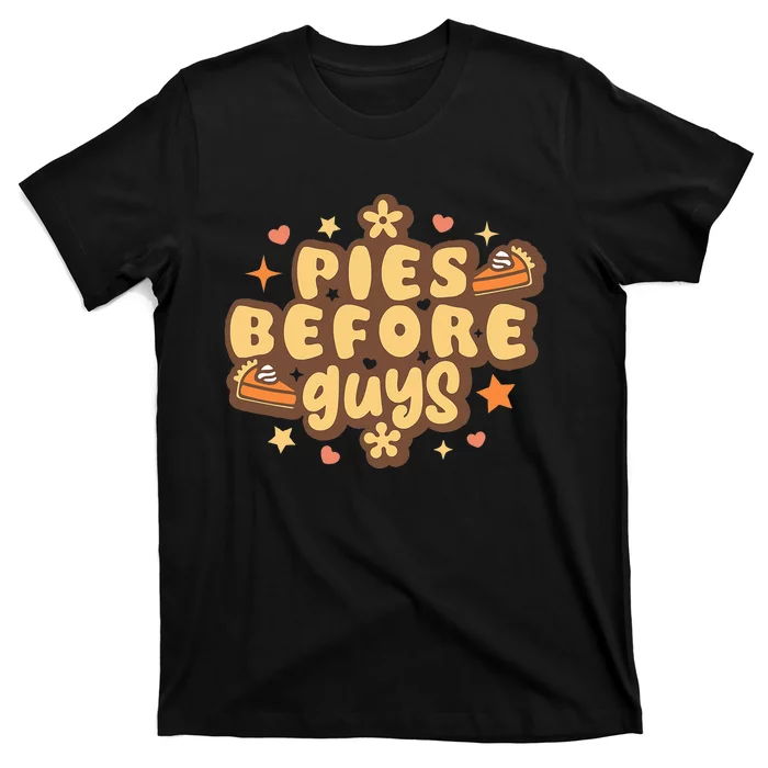 Funny Thanksgiving Pie Lover Retro Design T-Shirt