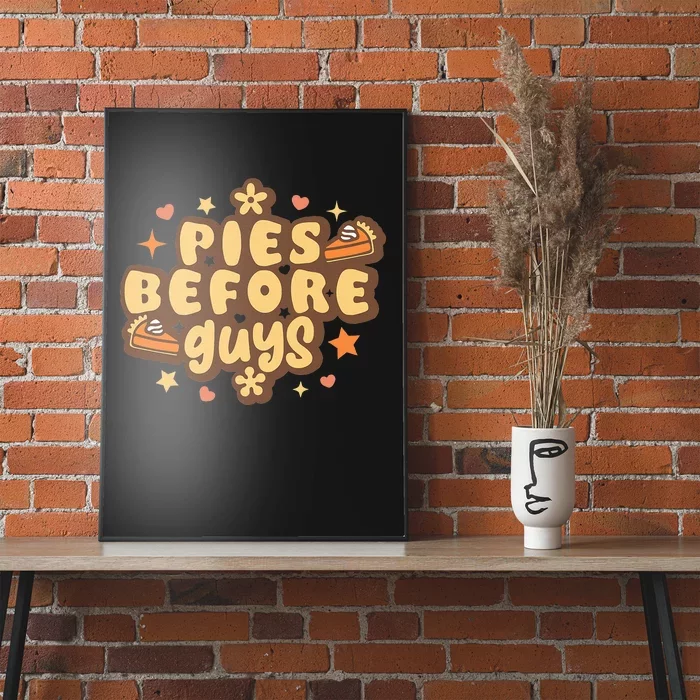 Funny Thanksgiving Pie Lover Retro Design Poster