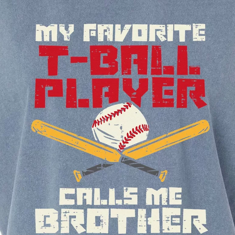 Favorite Tball Player Brother Baseball Family Garment-Dyed Women's Muscle Tee