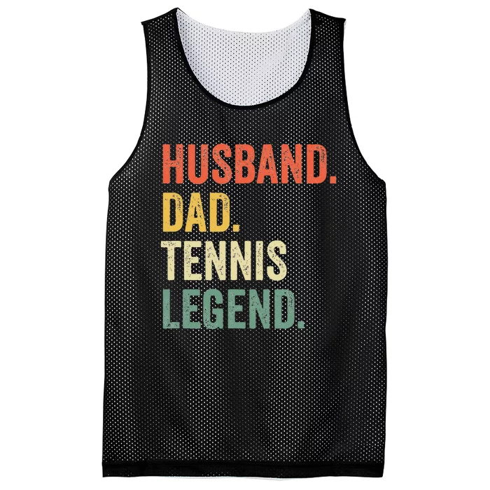 Funny Tennis Player Husband Dad Tennis Legend Vintage Mesh Reversible Basketball Jersey Tank