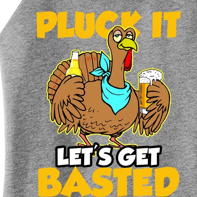 Funny Thanksgiving Pluck It Lets Get Basted Holiday Great Gift Women’s Perfect Tri Rocker Tank