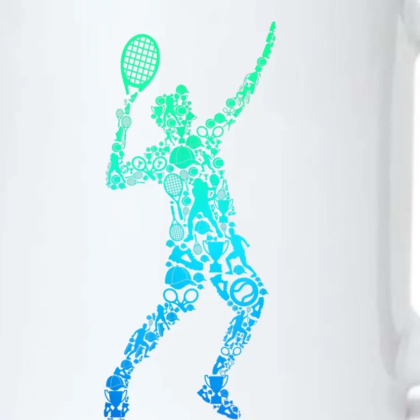 Funny Tennis Player Gift Black Color Changing Mug