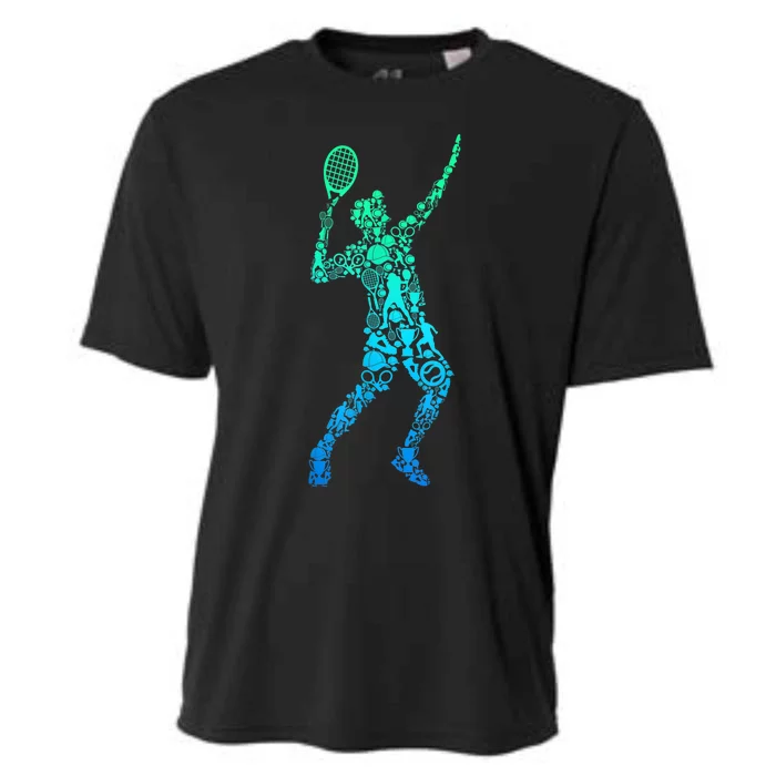 Funny Tennis Player Gift Cooling Performance Crew T-Shirt