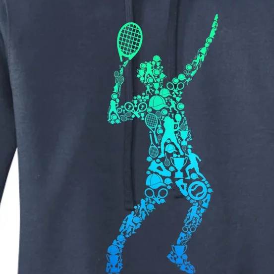 Funny Tennis Player Gift Women's Pullover Hoodie