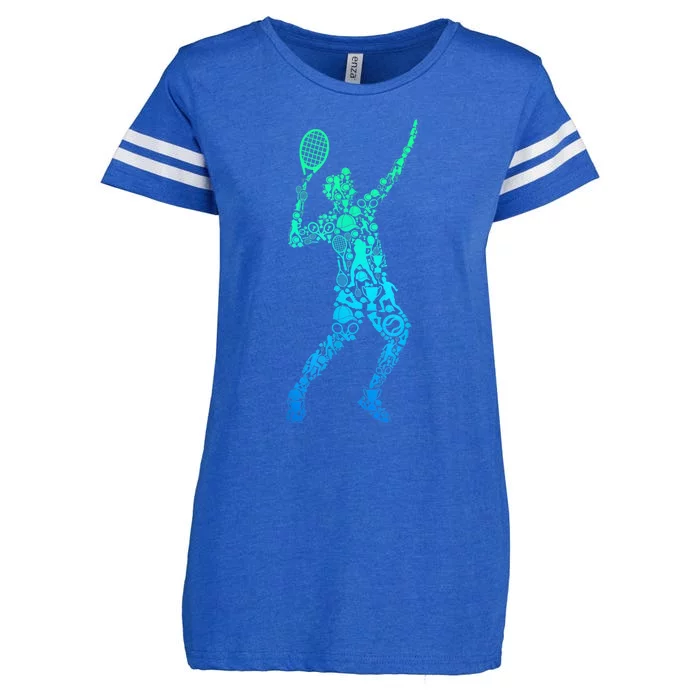 Funny Tennis Player Gift Enza Ladies Jersey Football T-Shirt