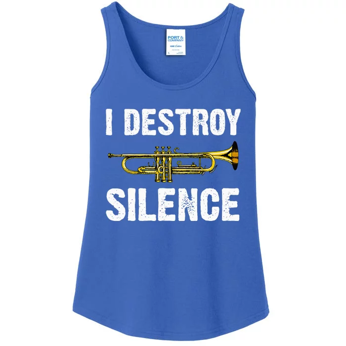 Funny Trumpet Player Art Trumpeter Orchestra Ladies Essential Tank