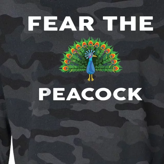 Fear The PEACOCK PEACOCKS Cropped Pullover Crew