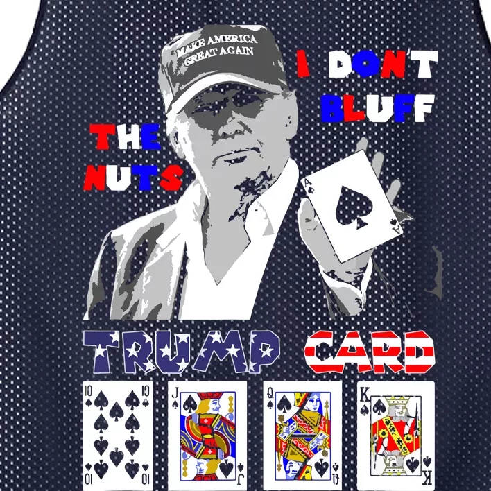 Funny Trump Poker I Dont Bluff The Nuts Ace President Mesh Reversible Basketball Jersey Tank