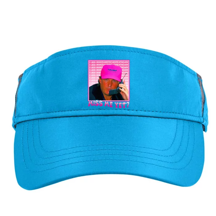 Funny Trump Pink Miss Me Yet Trump 2024 President 2024 Adult Drive Performance Visor