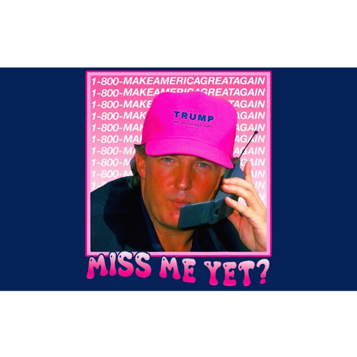 Funny Trump Pink Miss Me Yet Trump 2024 President 2024 Bumper Sticker