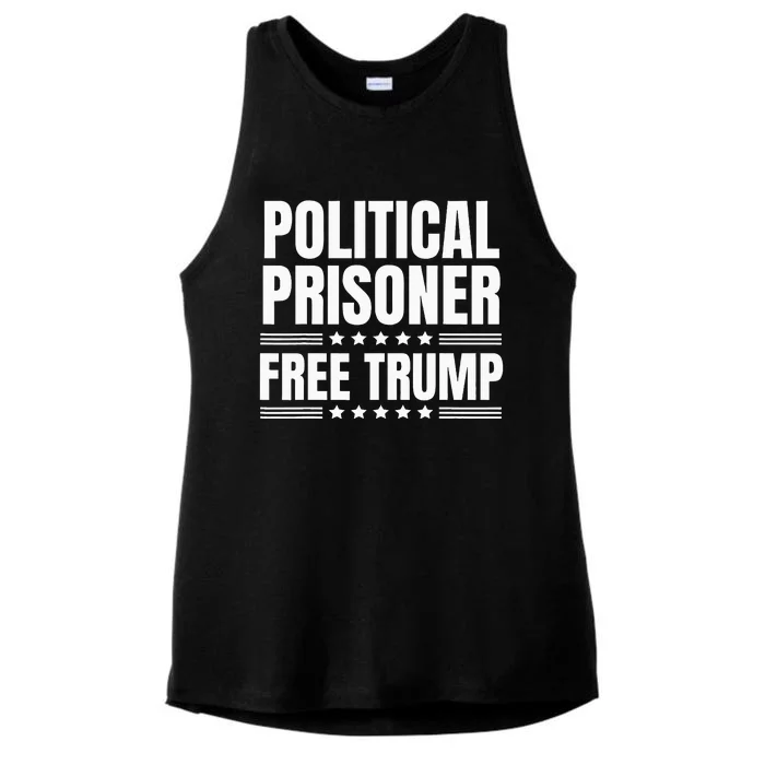 Free Trump Political Prisoner Real Verdict November 5 2024 Ladies Tri-Blend Wicking Tank