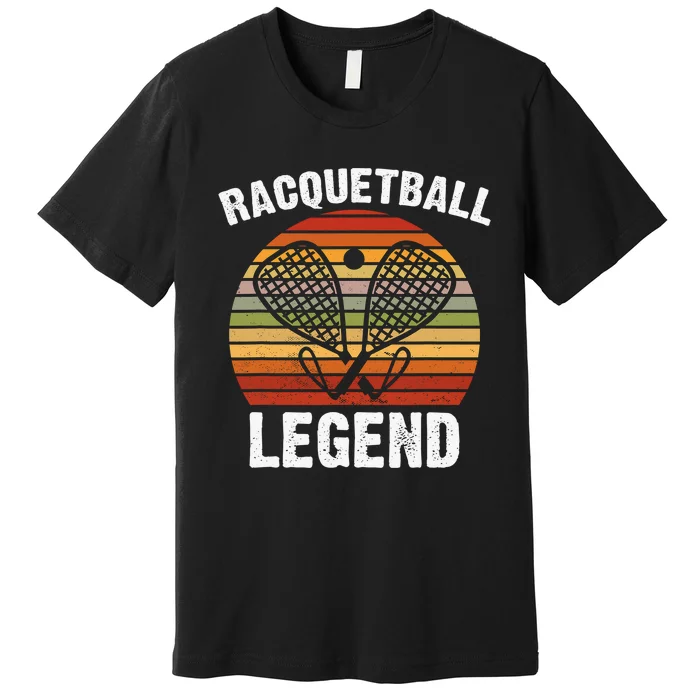 Funny Tennis Player Racket Ball Game Gift Premium T-Shirt