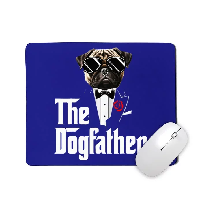 Funny The Pug Dog Father Pug Dog Dad Christmas Mousepad