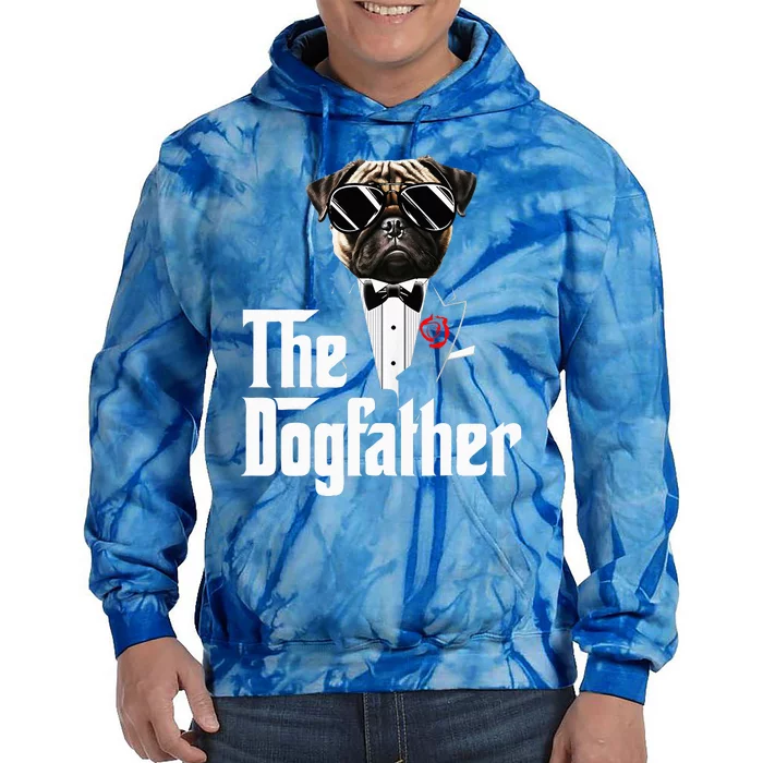 Funny The Pug Dog Father Pug Dog Dad Christmas Tie Dye Hoodie