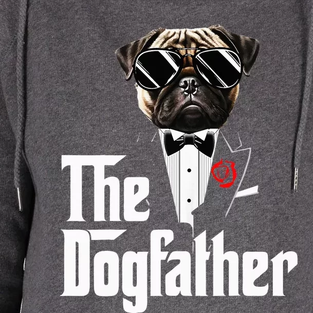 Funny The Pug Dog Father Pug Dog Dad Christmas Womens Funnel Neck Pullover Hood