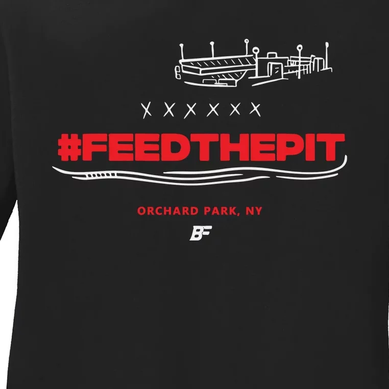 Feed The Pit Orchard Park Ny Ladies Long Sleeve Shirt