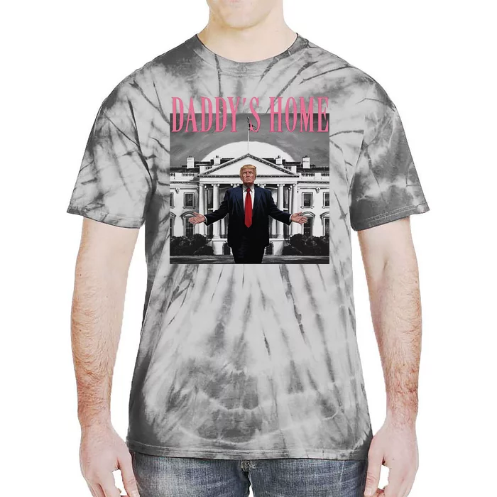 Funny Trump Pink Daddys Home  Trump 2024 Tie-Dye T-Shirt