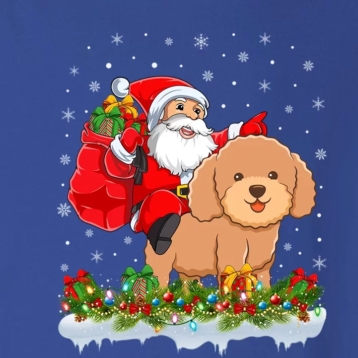 Funny Toy Poodle Dog Lover Santa Riding Toy Poodle Christmas Cool Gift Toddler Long Sleeve Shirt