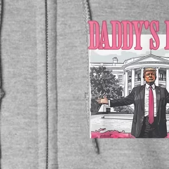 Funny Trump Pink Daddys Home  Trump 2024 Full Zip Hoodie