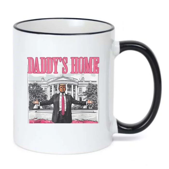 Funny Trump Pink Daddys Home  Trump 2024 Black Color Changing Mug