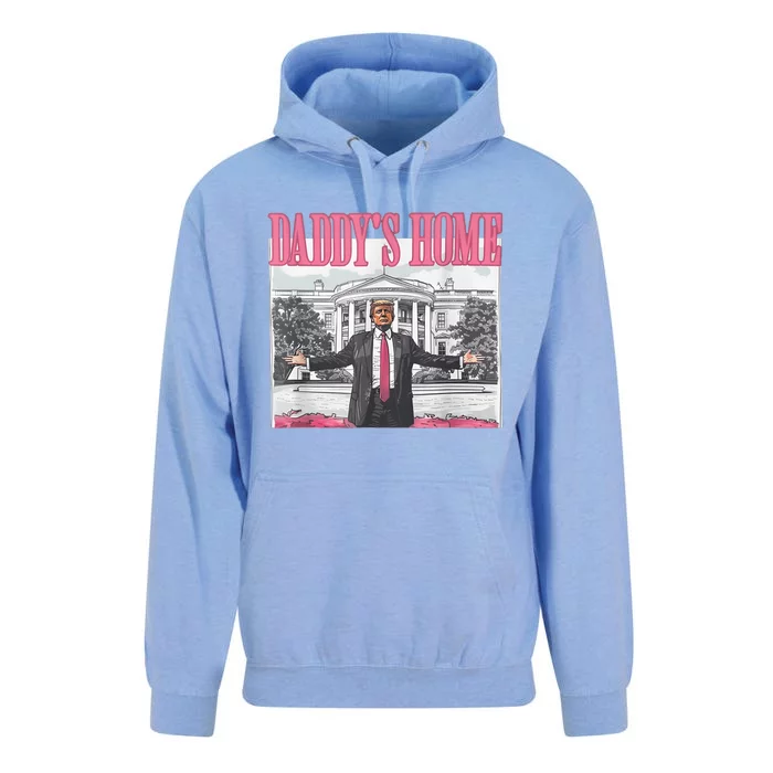 Funny Trump Pink Daddys Home  Trump 2024 Unisex Surf Hoodie