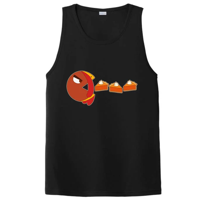 Funny Thanksgiving Pacman Turkey Performance Tank