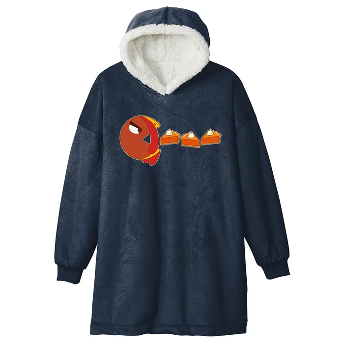 Funny Thanksgiving Pacman Turkey Hooded Wearable Blanket