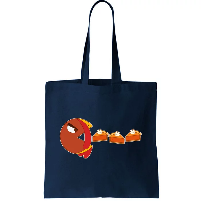 Funny Thanksgiving Pacman Turkey Tote Bag