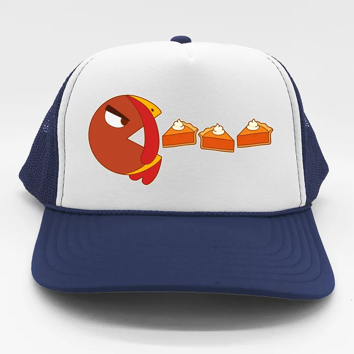 Funny Thanksgiving Pacman Turkey Trucker Hat