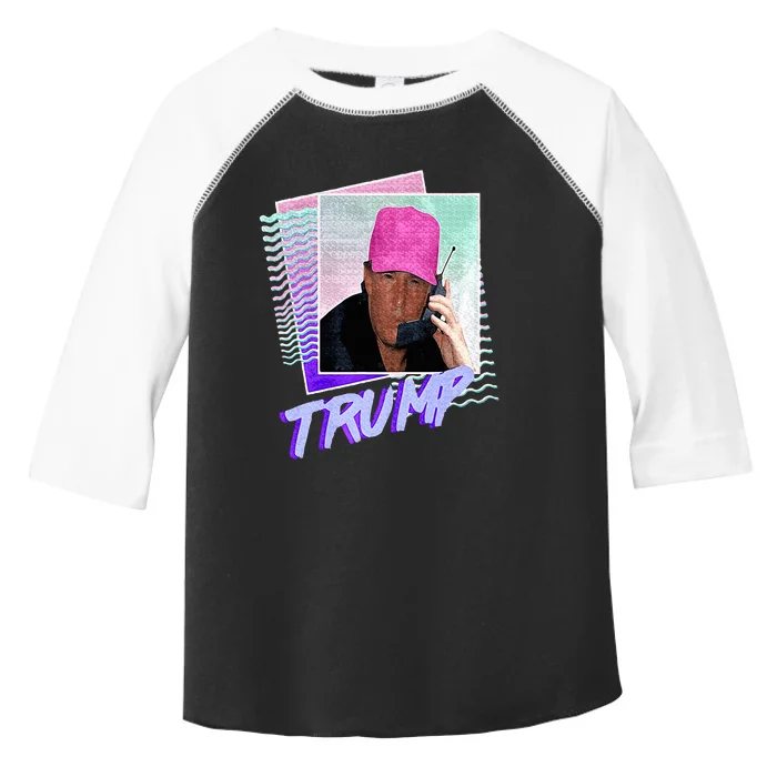 Funny Trump Pink Cap Making Phone Call Trump Lovers Toddler Fine Jersey T-Shirt