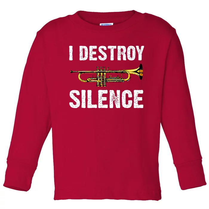 Funny Trumpet Player Trumpeter Orchestra Toddler Long Sleeve Shirt