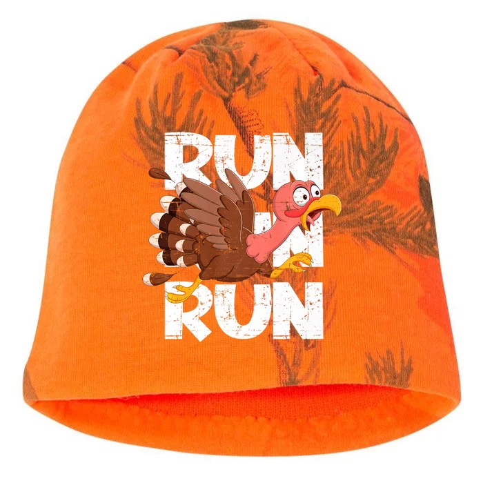 Funny Turkey Pilgrim Thanksgiving Day Running Turkey Trot Kati - Camo Knit Beanie