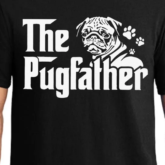 Funny The Pugfather Funny Pug Lovers Pug Dad Dog Dad Fathers Day Pajama Set