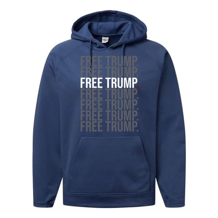 Free Trump Pro Republican Political Performance Fleece Hoodie