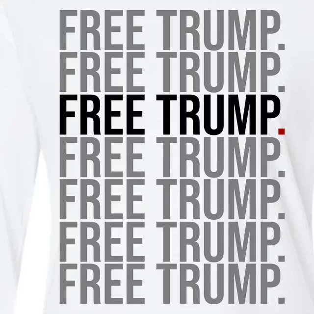 Free Trump Pro Republican Political Womens Cotton Relaxed Long Sleeve T-Shirt