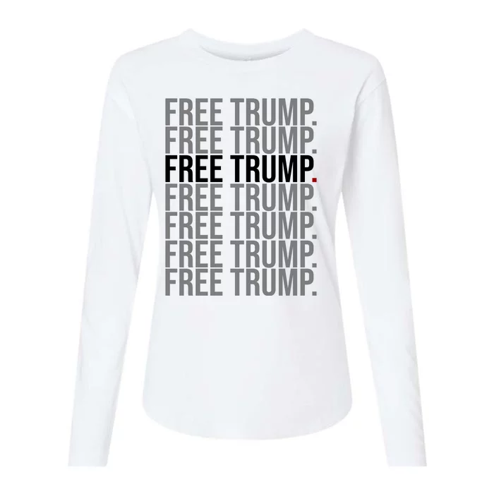 Free Trump Pro Republican Political Womens Cotton Relaxed Long Sleeve T-Shirt