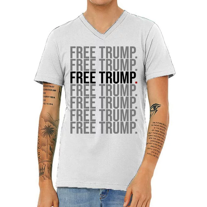 Free Trump Pro Republican Political V-Neck T-Shirt