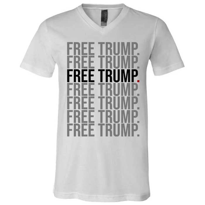 Free Trump Pro Republican Political V-Neck T-Shirt