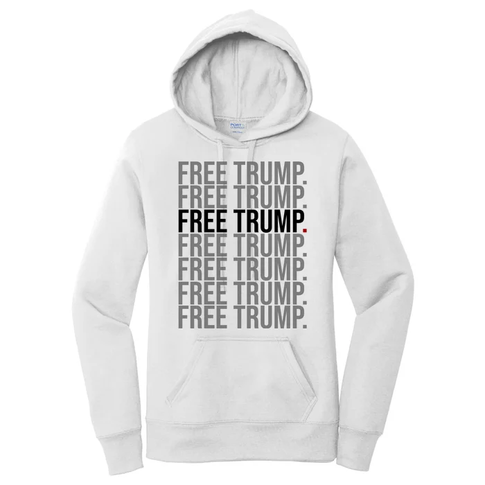 Free Trump Pro Republican Political Women's Pullover Hoodie