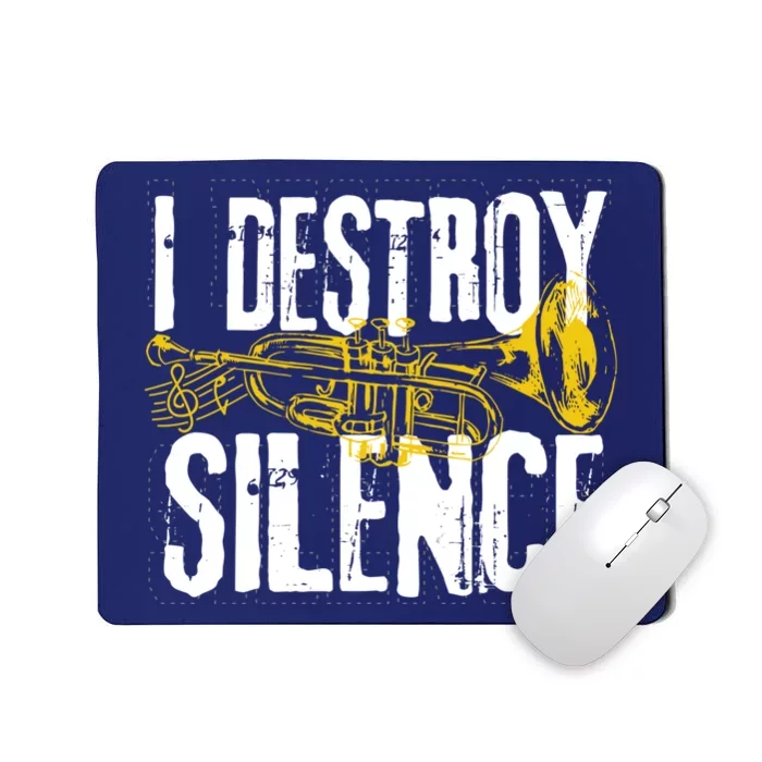 Funny Trumpet Player Marching Band Silence Destroyer Hoodie Mousepad