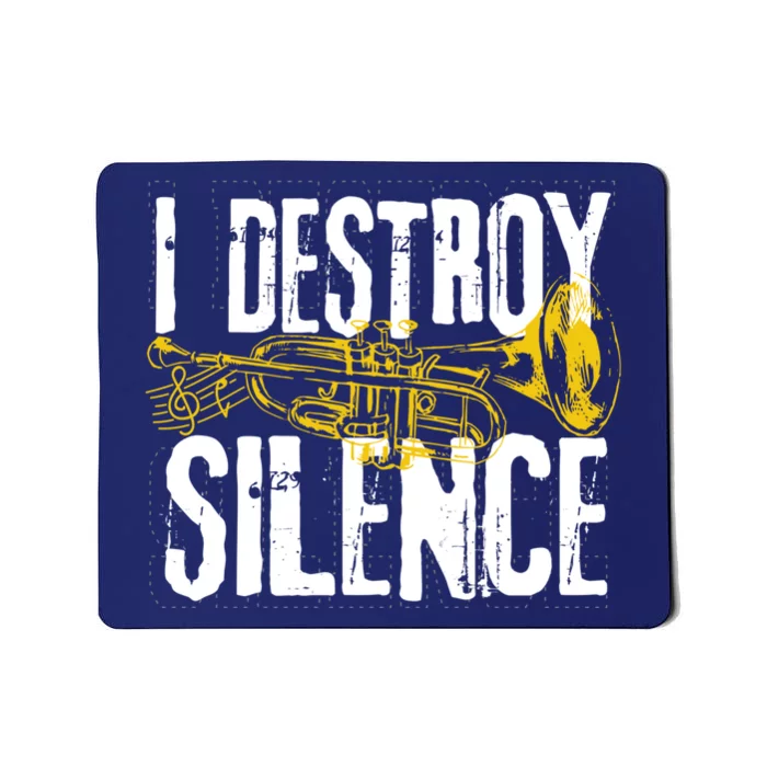 Funny Trumpet Player Marching Band Silence Destroyer Hoodie Mousepad