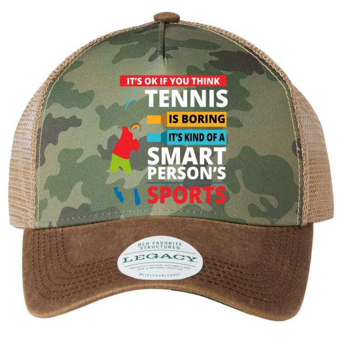 Funny Tennis Player Saying Smart Person Gift Gift Legacy Tie Dye Trucker Hat