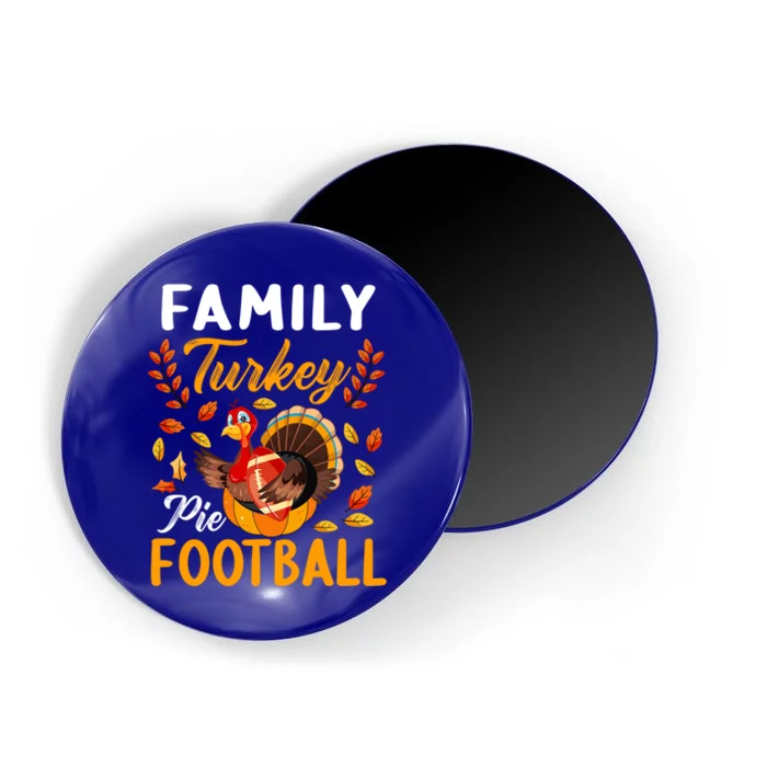 Family Thanksgiving Pie Football Cartoon Turkey Autumn Cool Gift Magnet