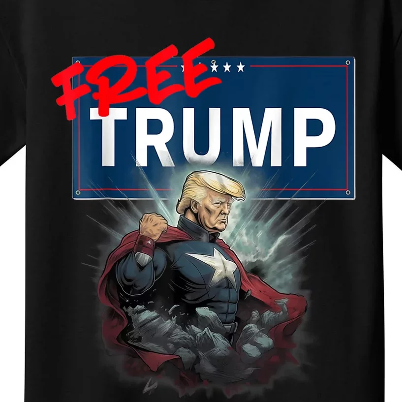 Free Trump Protest Political Support Election Activist Funny Kids T-Shirt