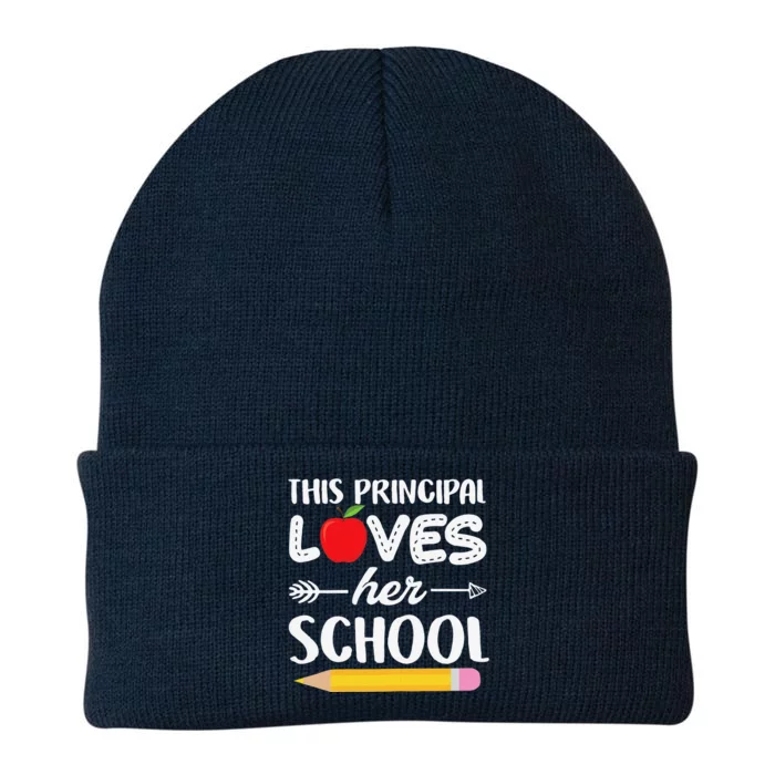 Funny This Principal Loves Her School Funny Principal Knit Cap Winter Beanie