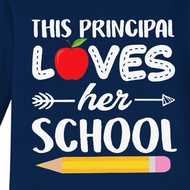 Funny This Principal Loves Her School Funny Principal Baby Long Sleeve Bodysuit