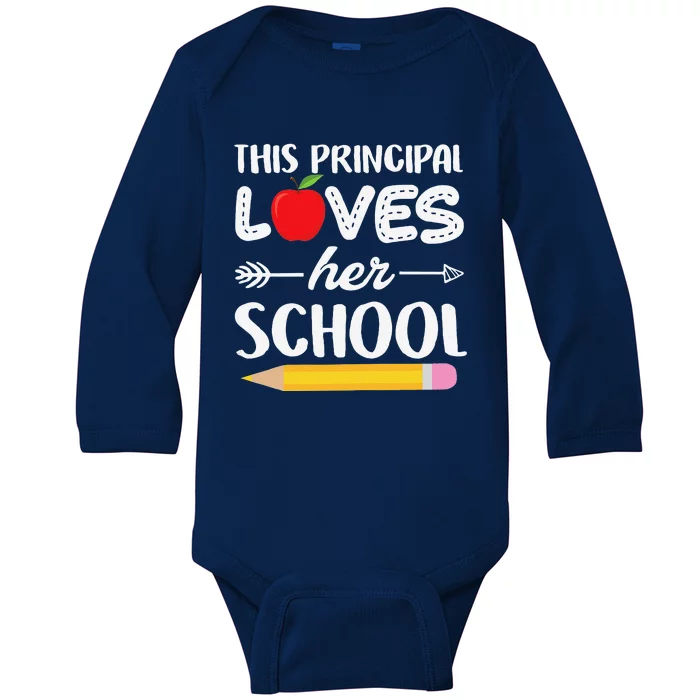 Funny This Principal Loves Her School Funny Principal Baby Long Sleeve Bodysuit