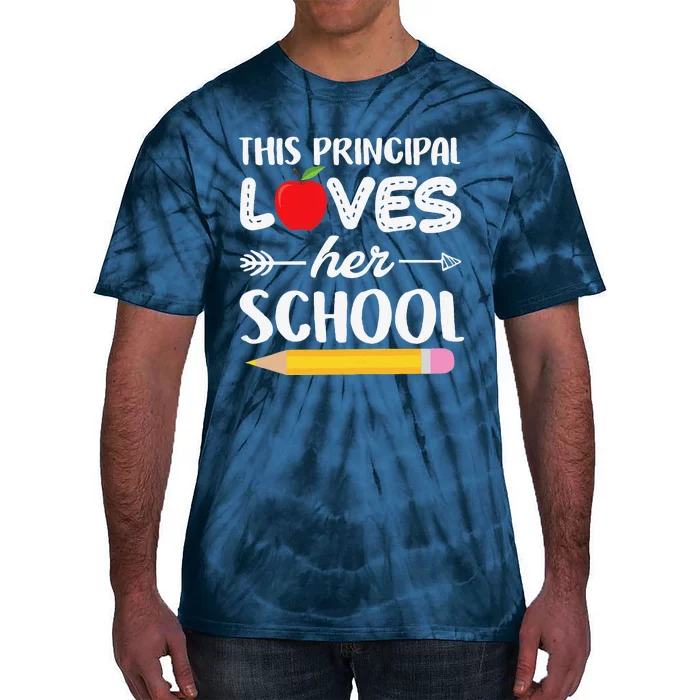 Funny This Principal Loves Her School Funny Principal Tie-Dye T-Shirt