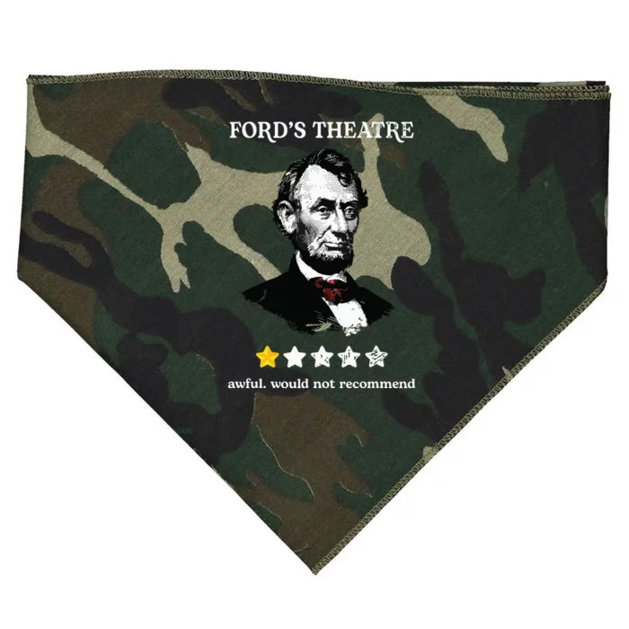 Fords Theater Presidential History Abe Lincoln Funny USA-Made Doggie Bandana